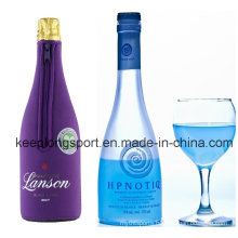 Fashionable and Custom Neoprene Wine Bottle Holder for Picnic, Neoprene Wine Bottle Cooler for Picnic